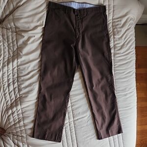Faconnable Brown Straight-Leg Pants